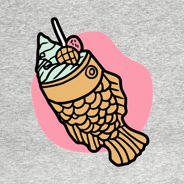 Japanese Taiyaki Ice Cream Illustration by SLAG_Creative